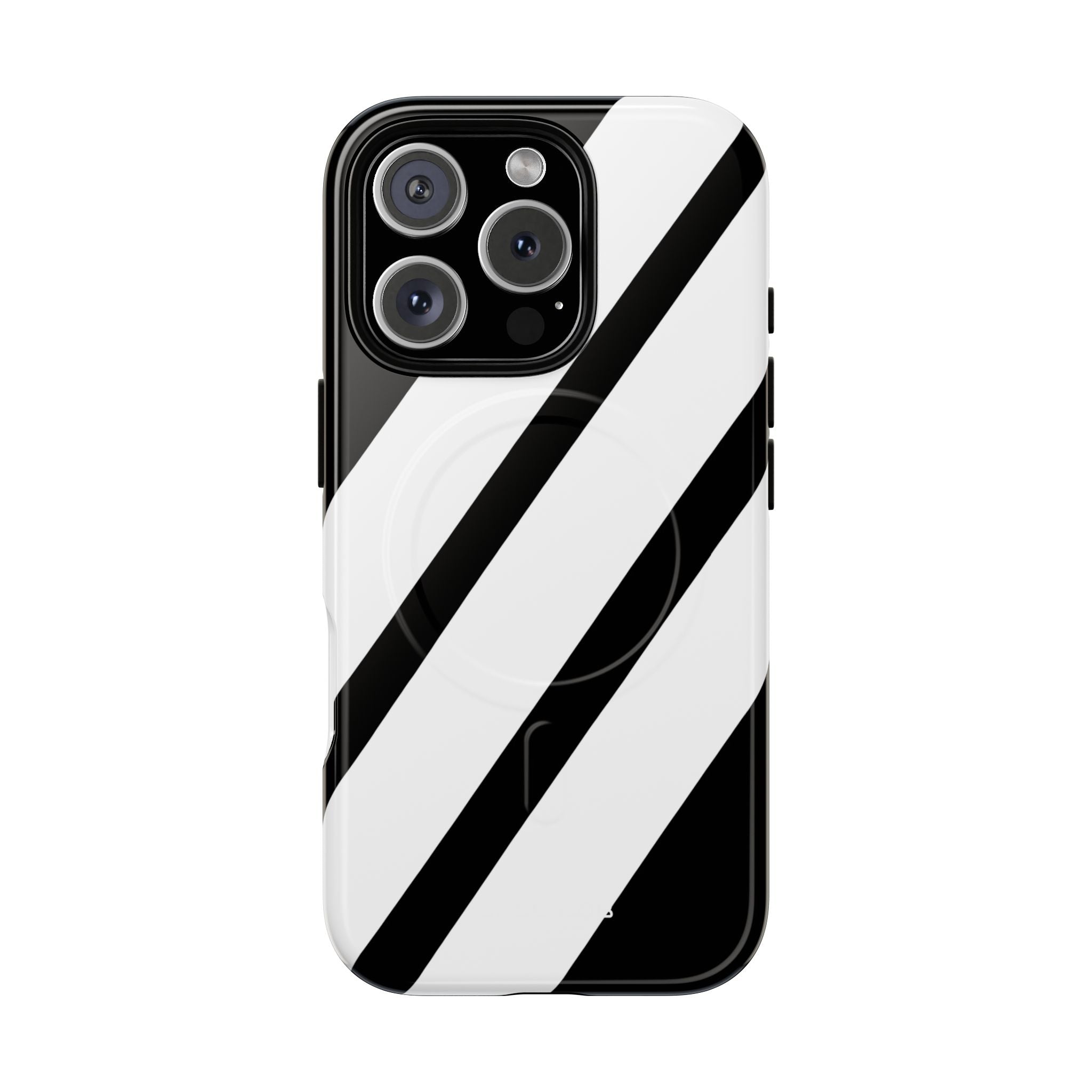 Diagonal Bands Noir iPhone 16 Pro Case - Tough+