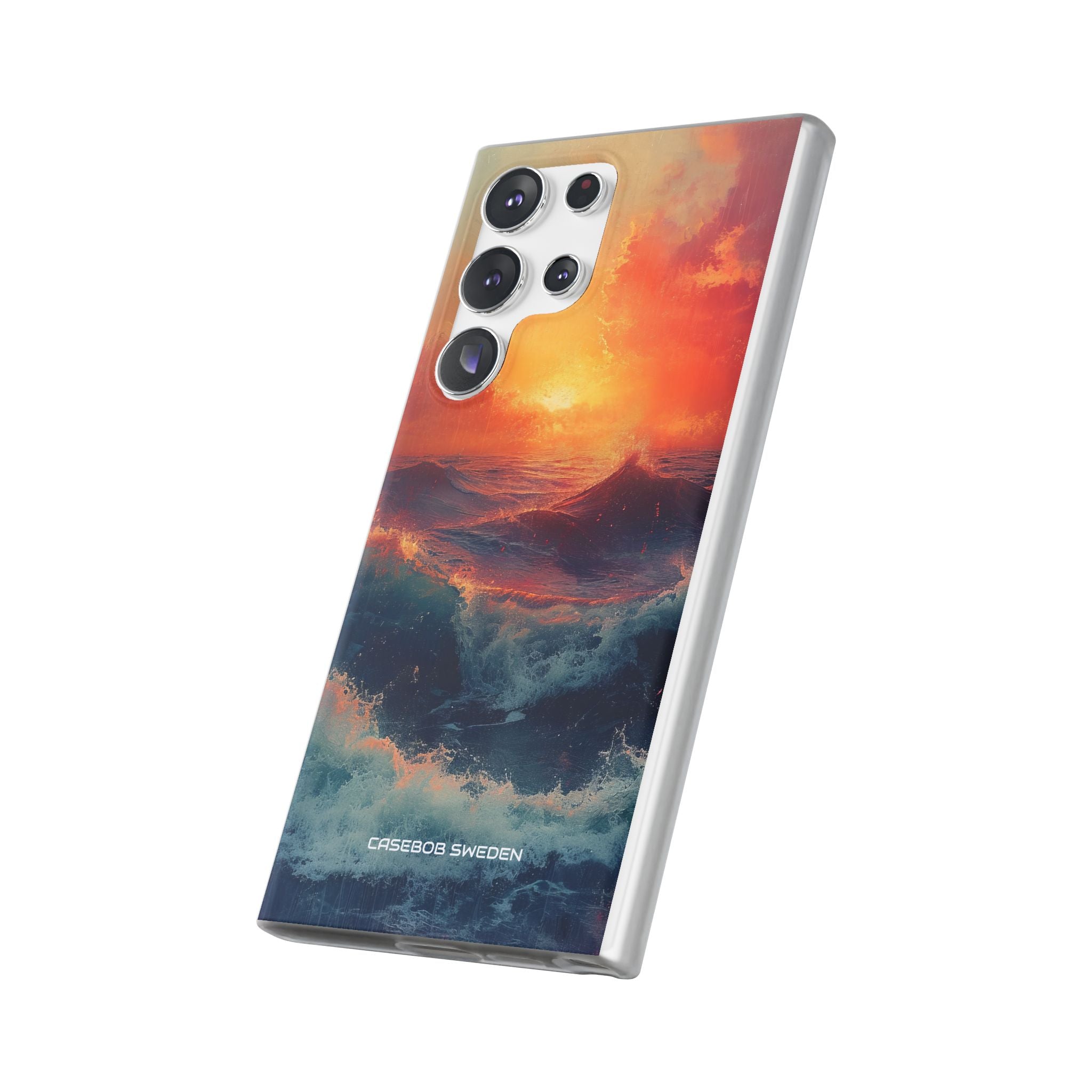 Ocean Sunset Waves - Flexi Samsung S23 Phone Case