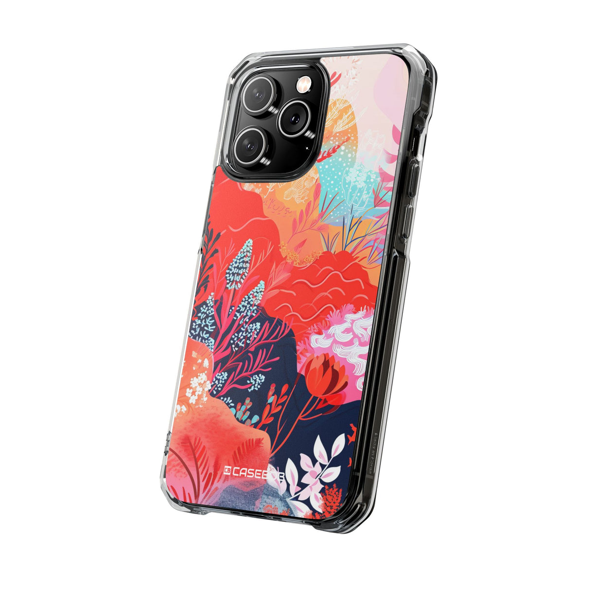 Living Coral Design | Handyhülle für iPhone (Clear Impact Case – magnetisch)