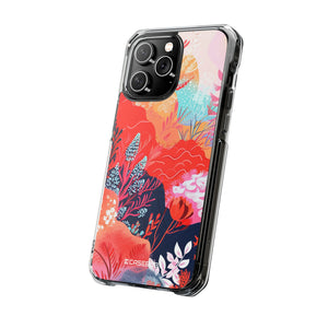 Living Coral Design | Handyhülle für iPhone (Clear Impact Case – magnetisch)