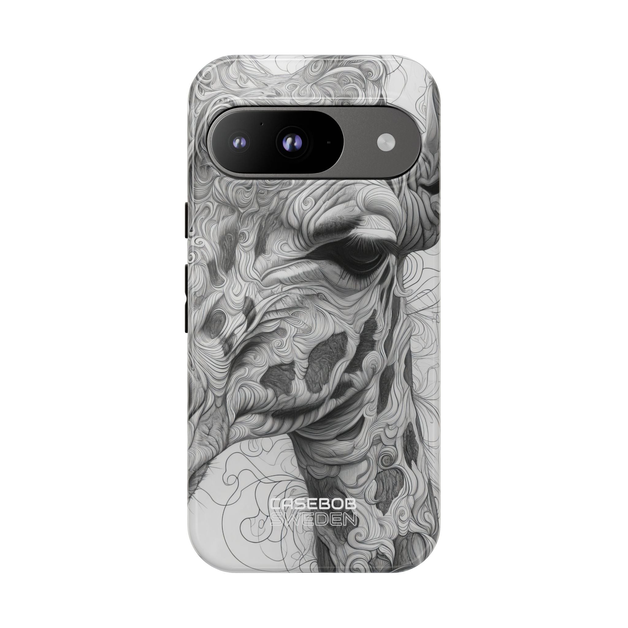 Swirling Giraffe Art Google Pixel 9 - Tough
