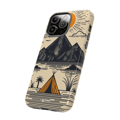 Golden Tent Awaits - iPhone Case