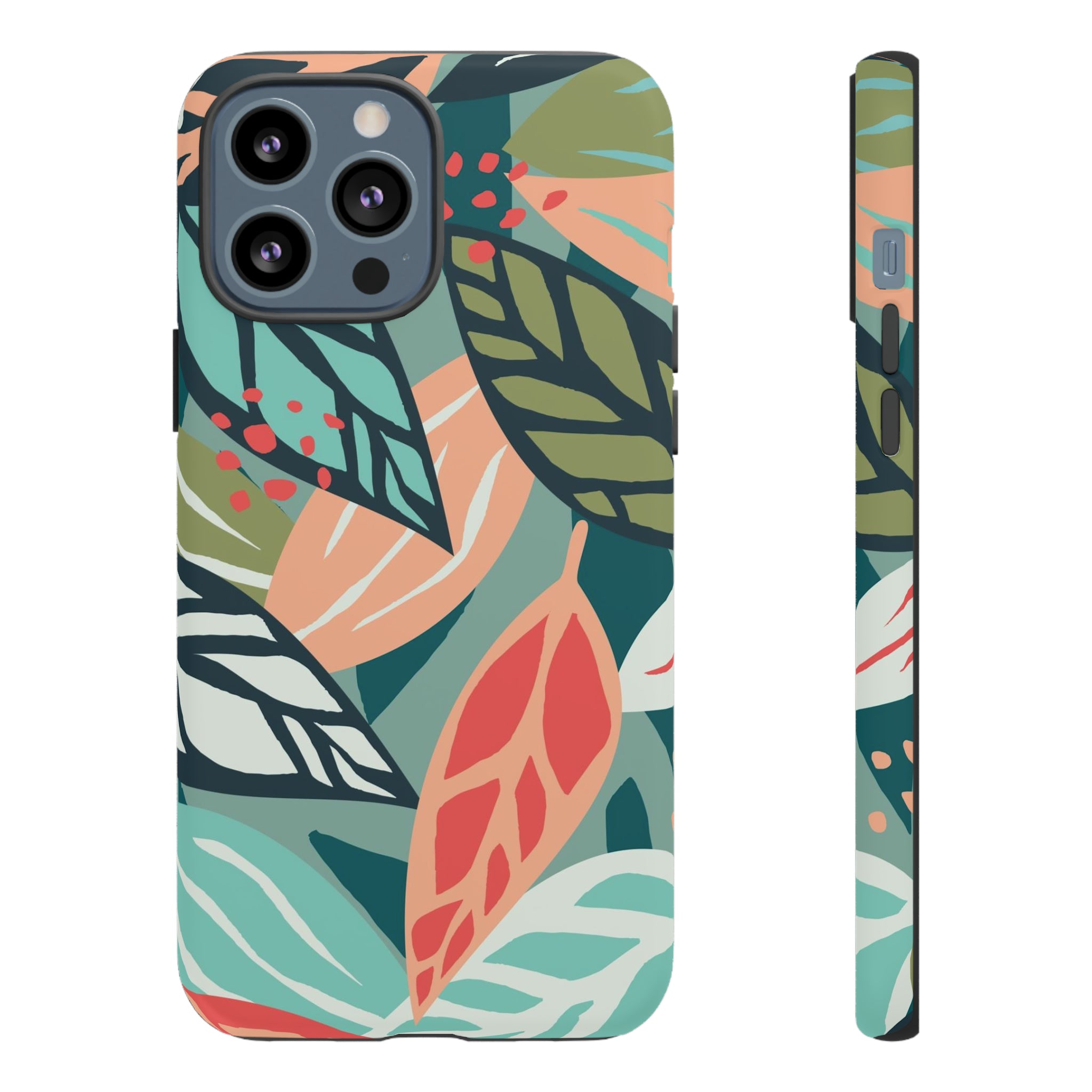 Mixed Tropical Leaf - Protective Phone Case