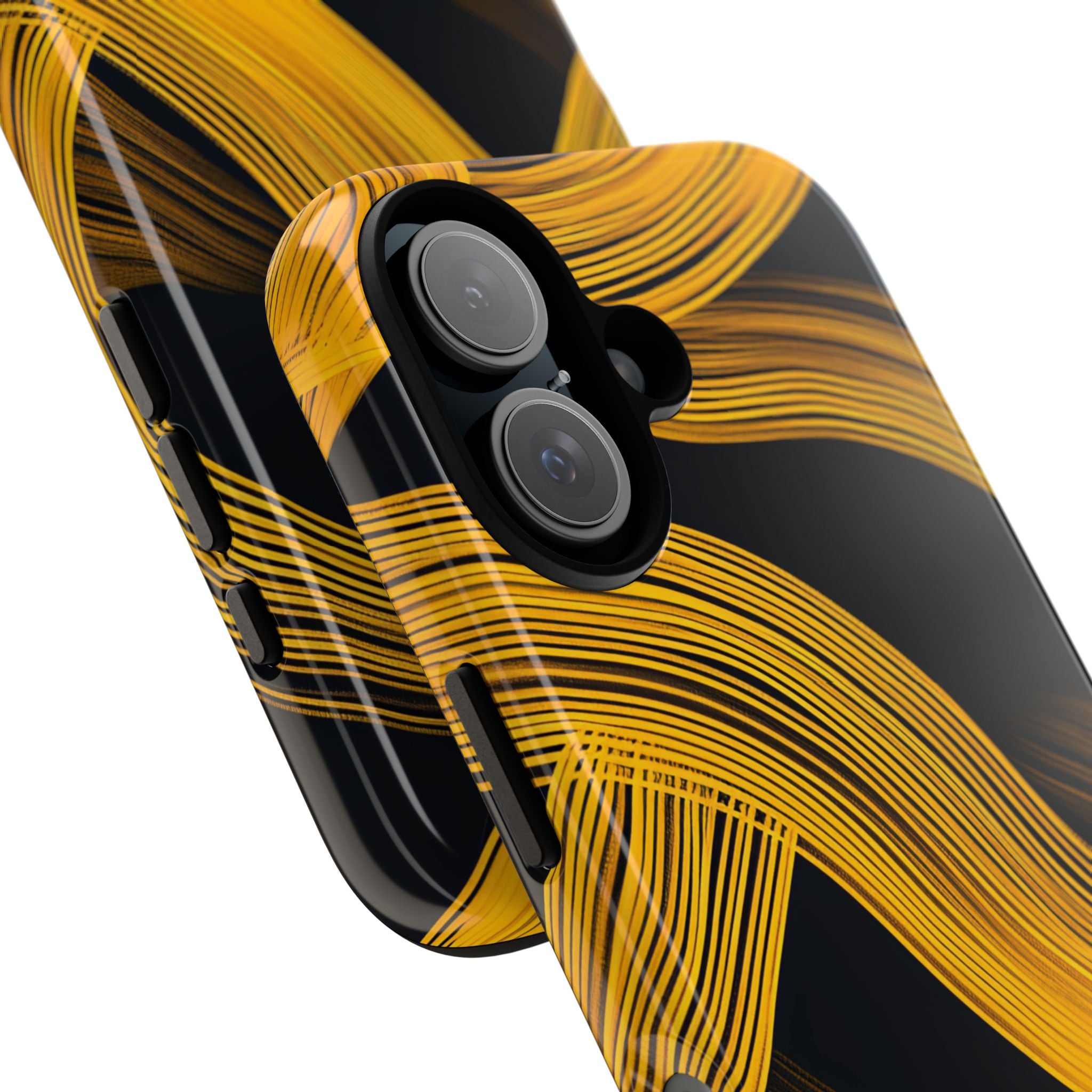 Yellow Flow Lines iPhone 16 - Tough