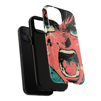 Screaming Face Pink iPhone 15 Case - Tough+