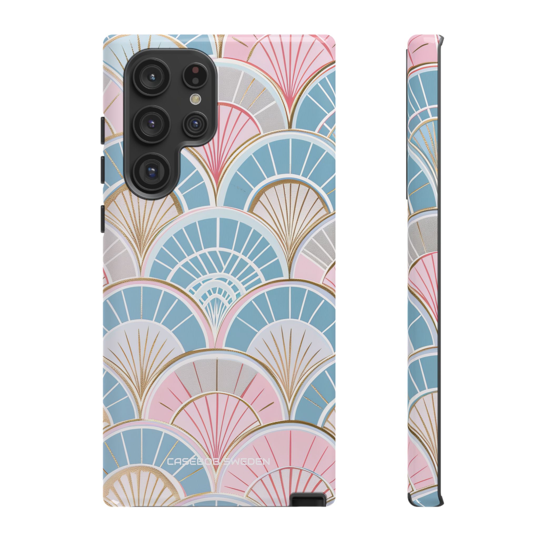 Art Deco Pastel Fan Pattern - Tough Samsung S22 Phone Case