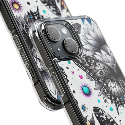 Monochrome Butterflies Sunlit iPhone 15 Case - Impact