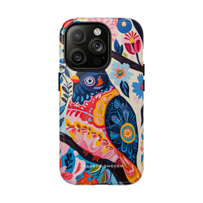 Whimsical Vintage Owl with Floral Charm iPhone 14 | Tough+ Phone Case