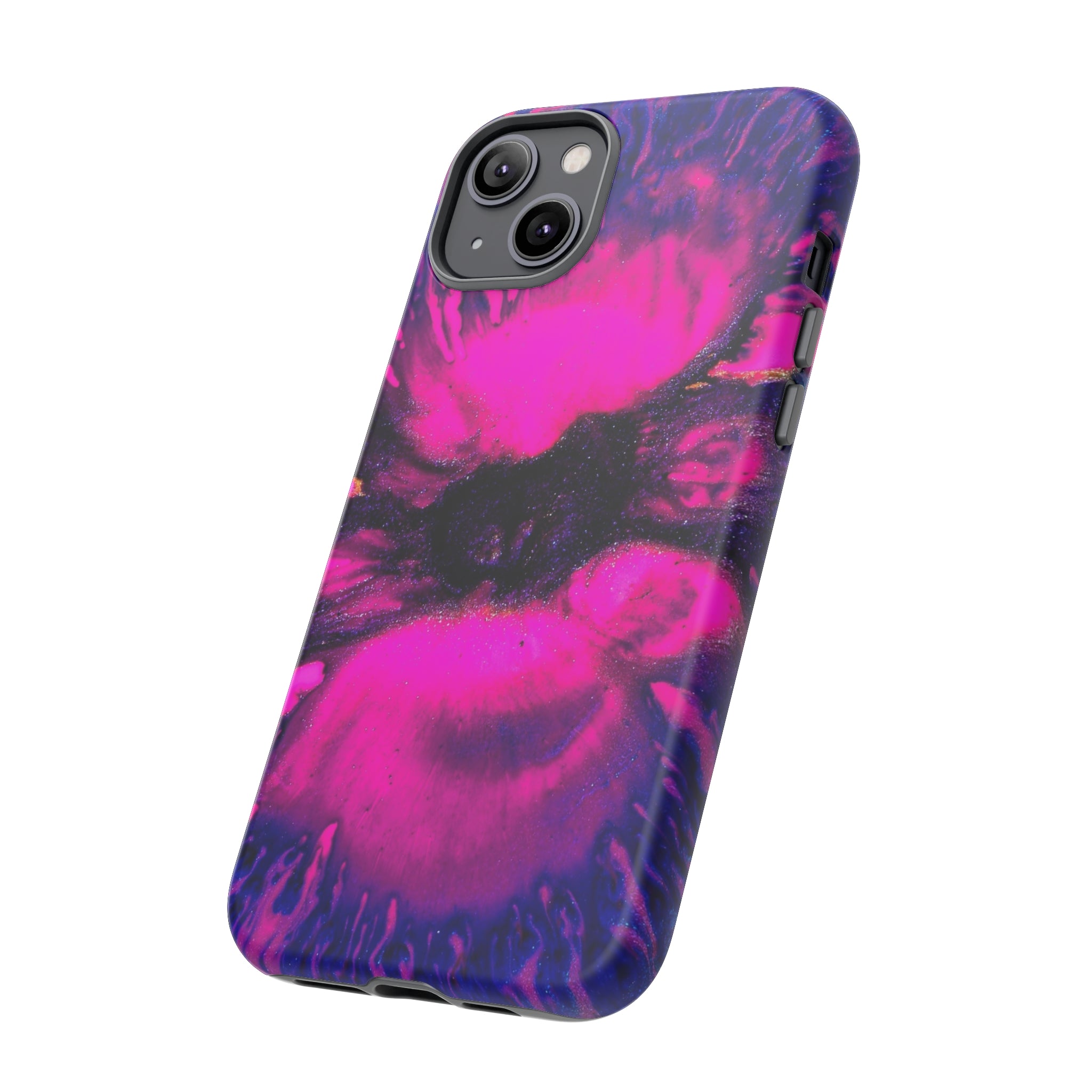 Deep Pink Ink Art iPhone Case (Protective) Phone Case