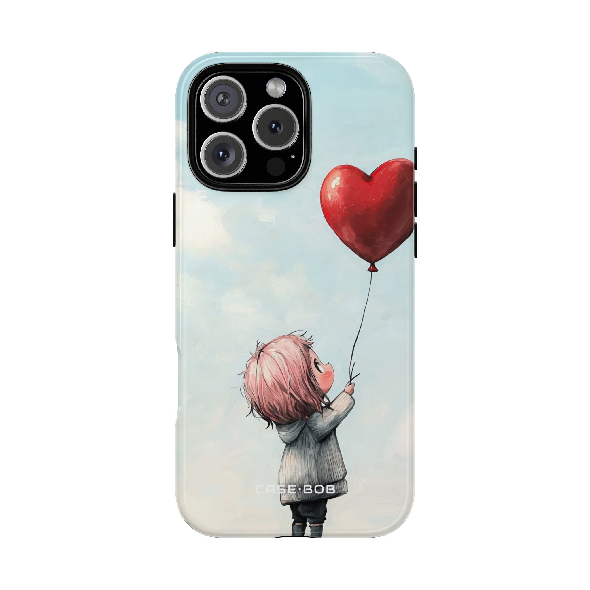 Heart Balloon Glow iPhone 16 Pro Max Case - Tough