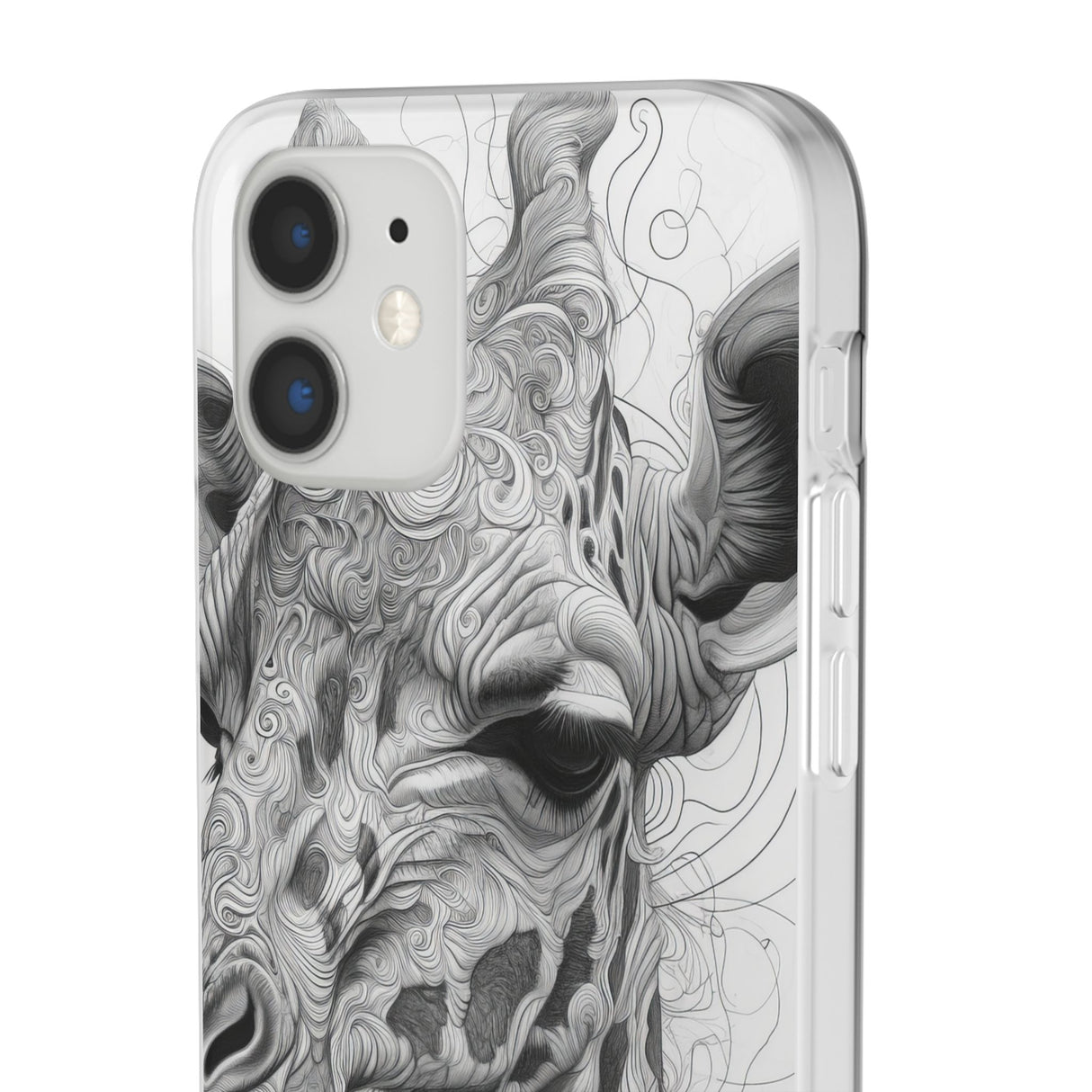 Monochrome Giraffe | Flexible Phone Case for iPhone