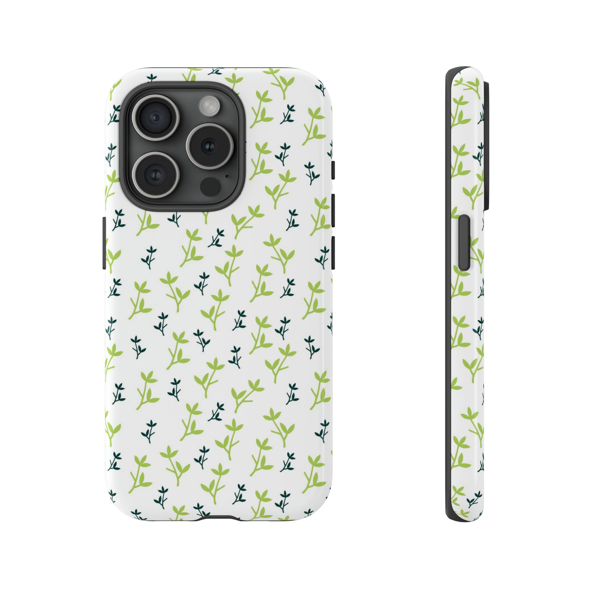 White Flower Pattern - Protective Phone Case