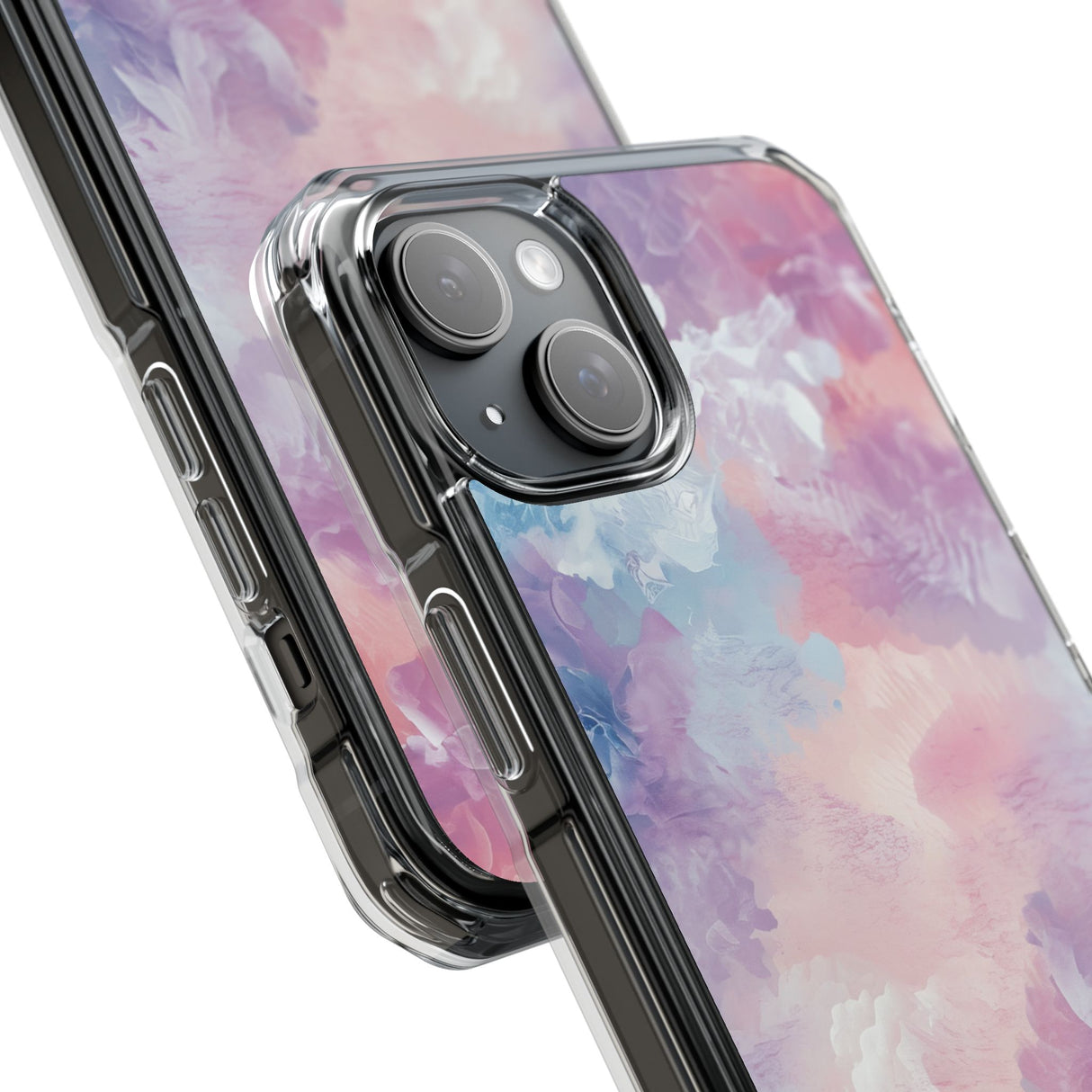 Pastellfarbenes Muster | Handyhülle für iPhone (Clear Impact Case – magnetisch)