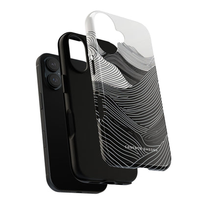 Undulating Horizon Waves iPhone 16 - Tough Phone Case