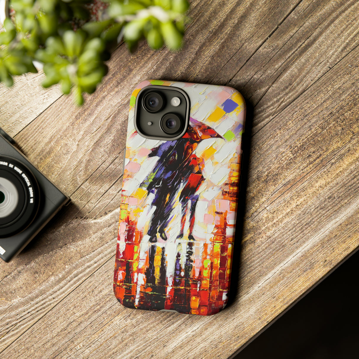 Oil Panting - Enamoured under Umbrella - Protective Phone Case