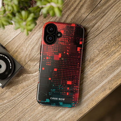 Crimson Circuit iPhone 16 Plus Case - Tough