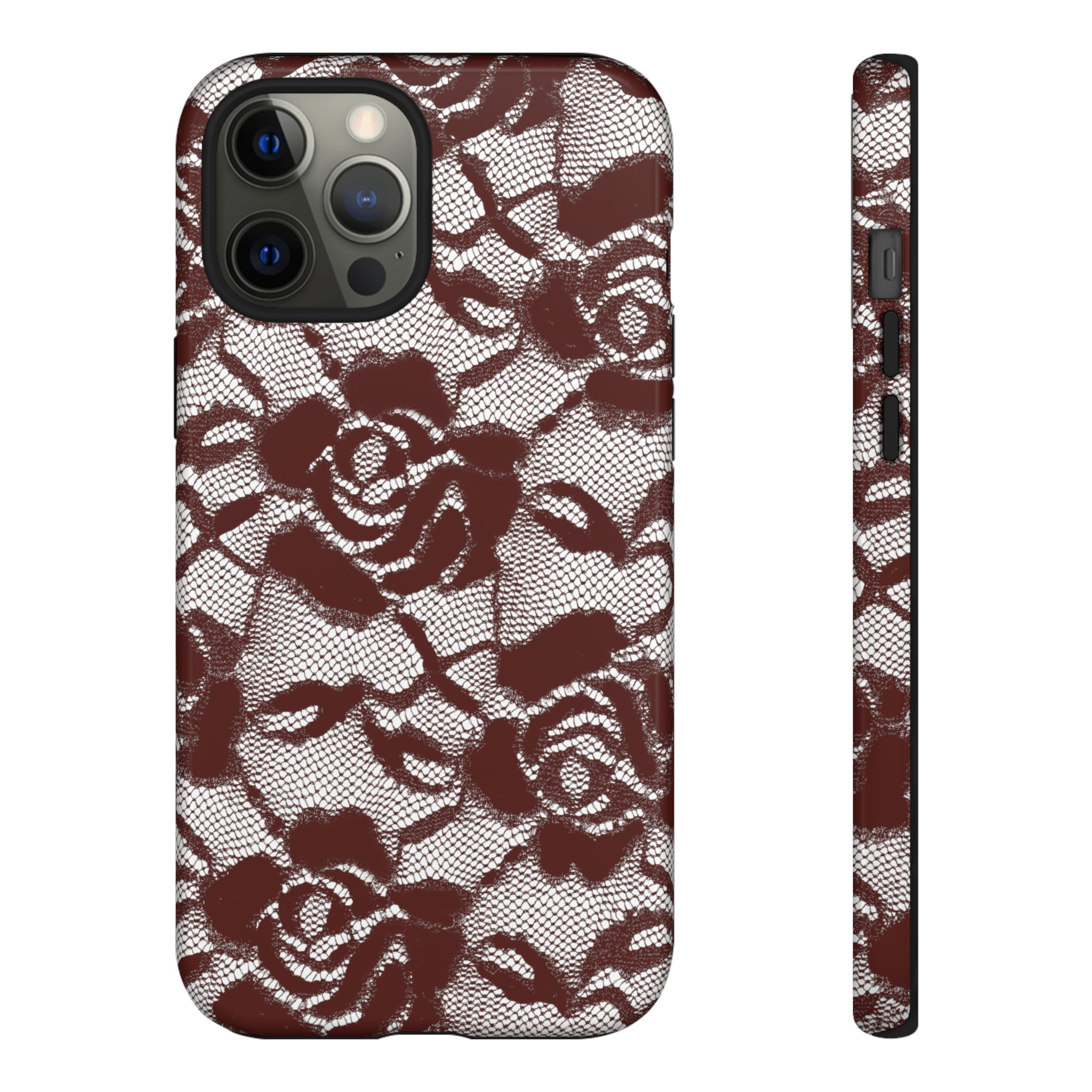 Red Lace Gothic Flower - Protective Phone Case