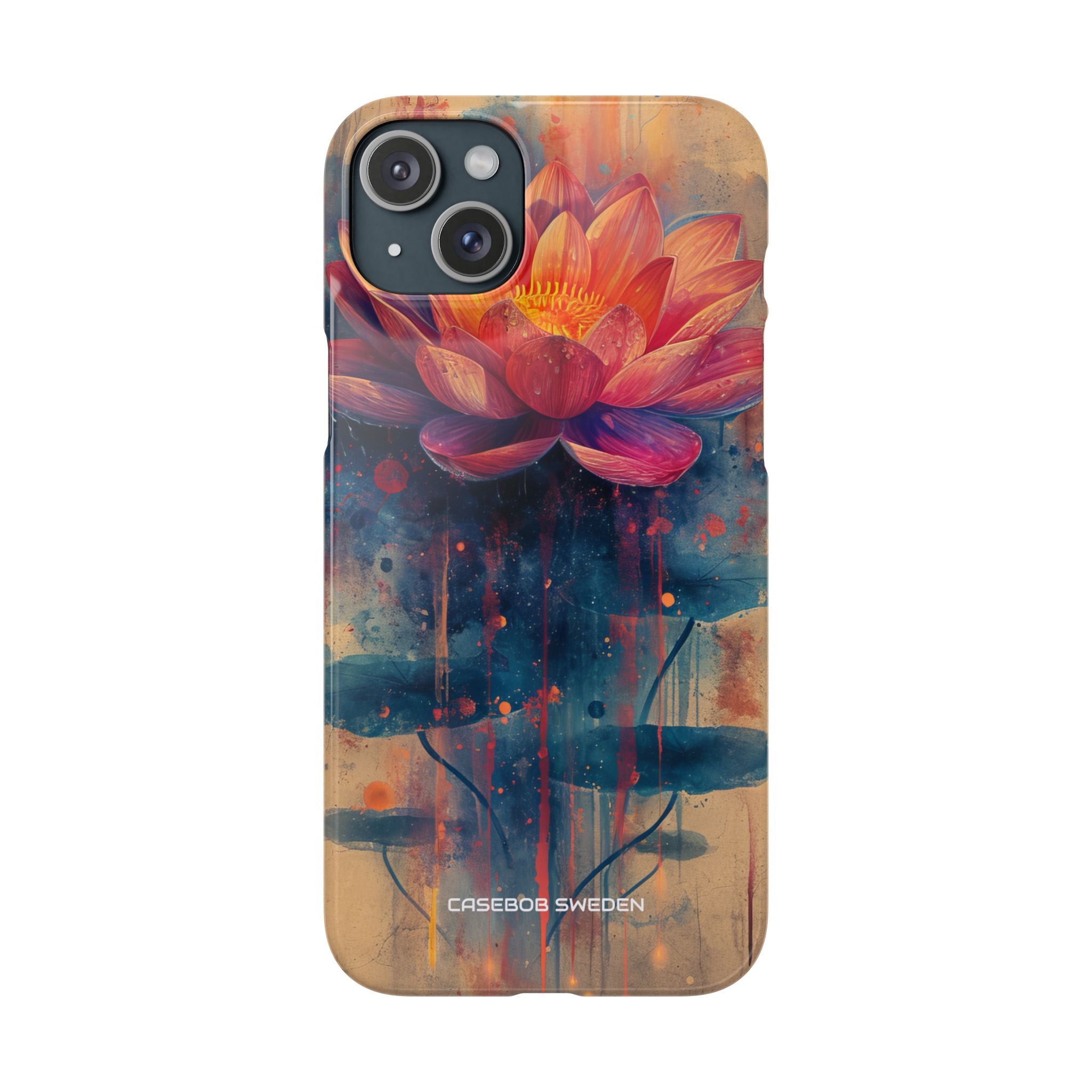 Lotus Blossom Art - Slim iPhone 15 Phone Case