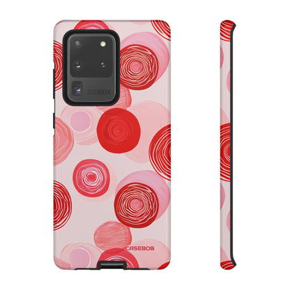 Crimson Circle Minimalism - Protective Phone Case