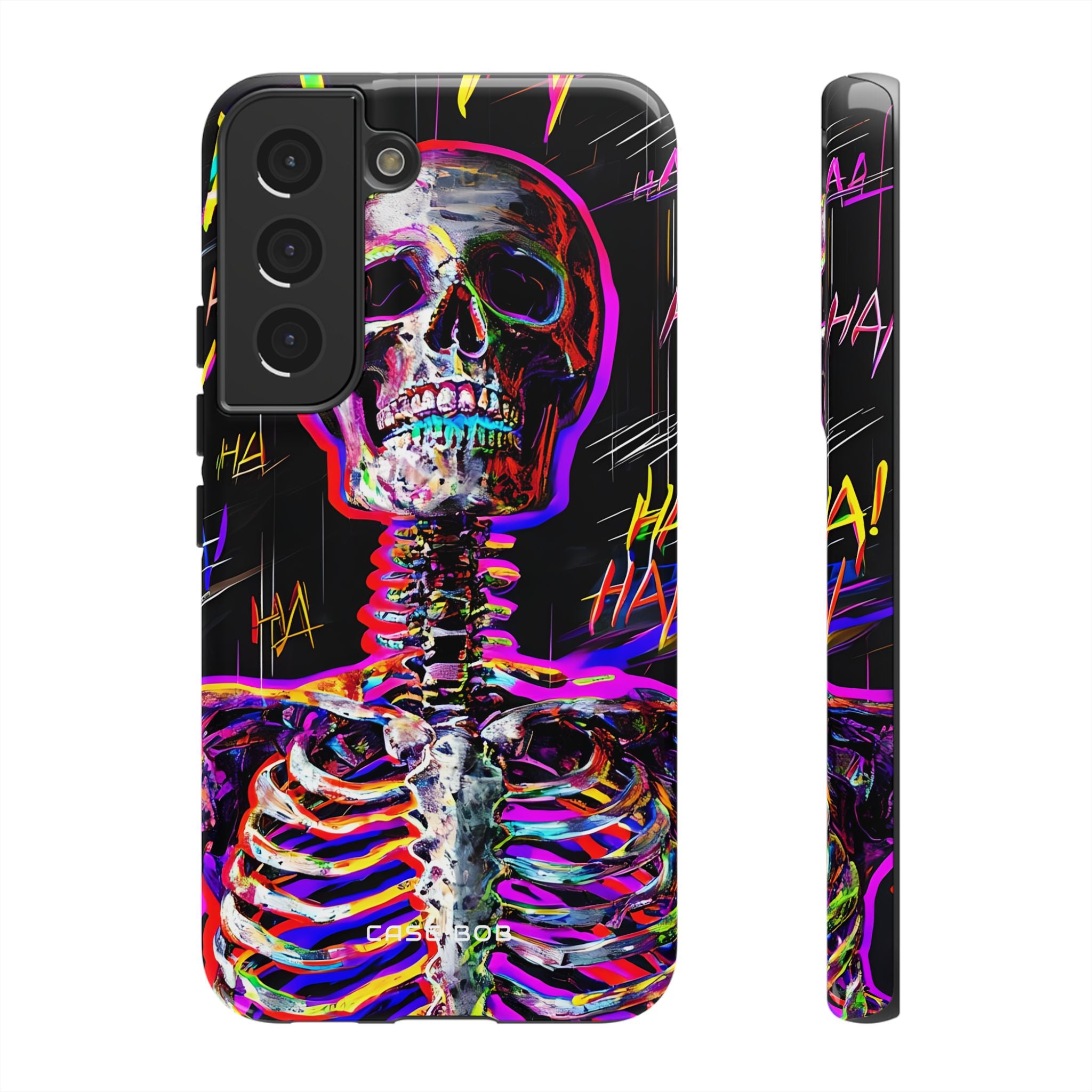 Neon Skeleton Laugh Samsung S22 Case - Tough