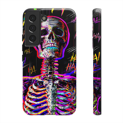 Neon Skeleton Laugh Samsung S22 Case - Tough