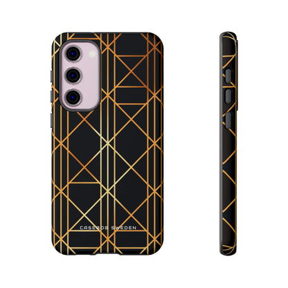 Golden Geometric Elegance Samsung S23 - Tough Phone Case