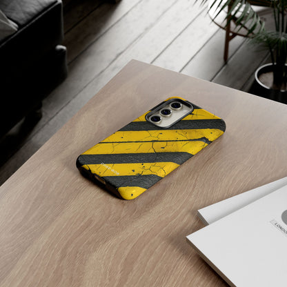 Yellow Stripe Distress Samsung S23 Case - Tough