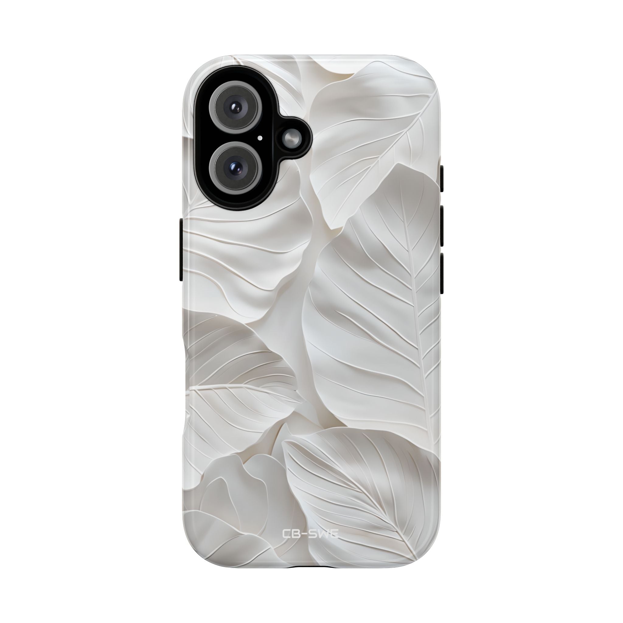Elegant Leaf Relief - iPhone Case