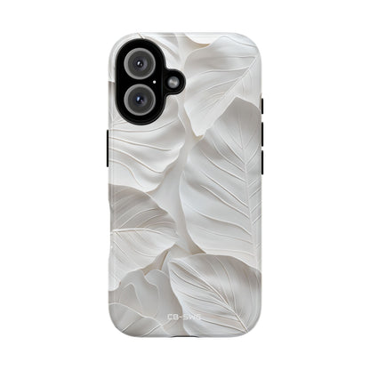 Elegant Leaf Relief - iPhone Case