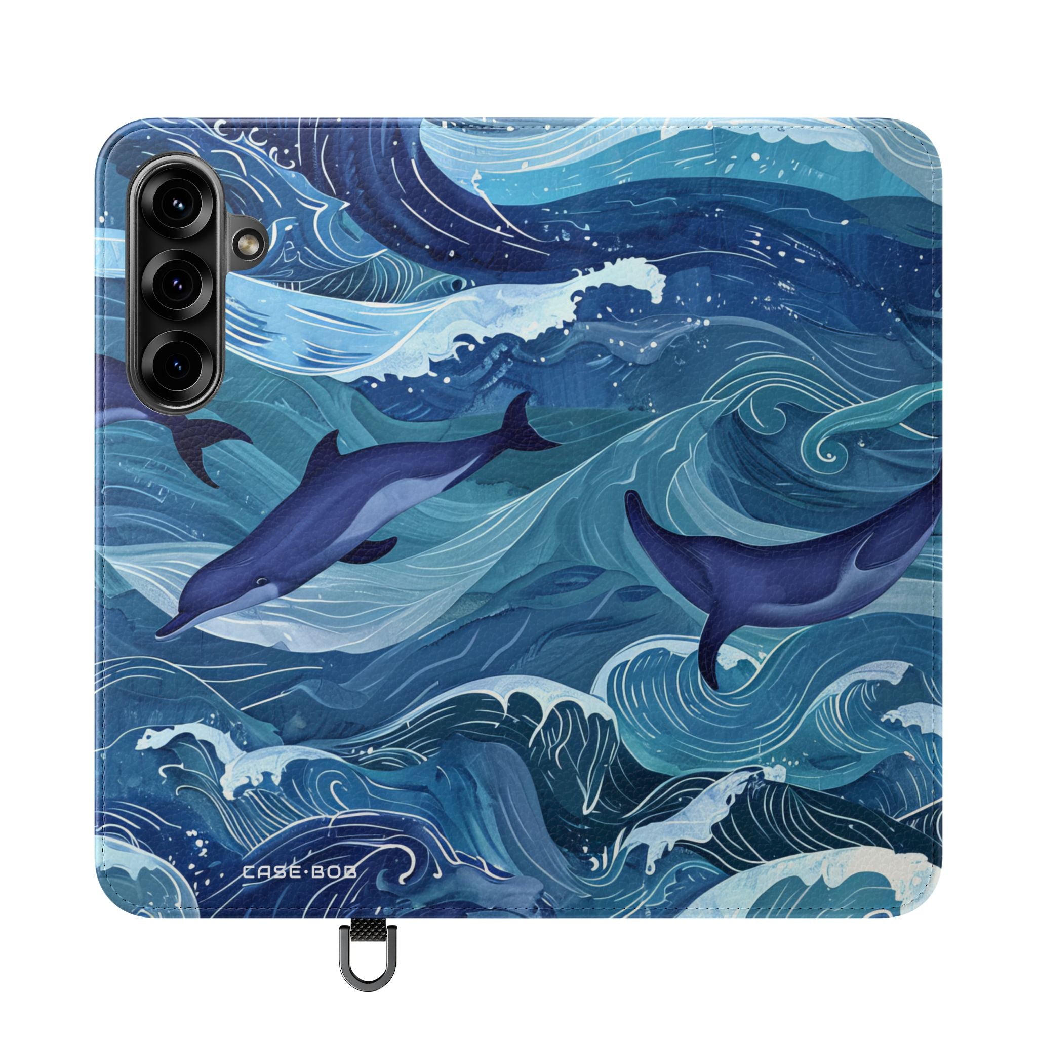 Dolphin Wave Dance - Samsung S25+ Case - Lompakko