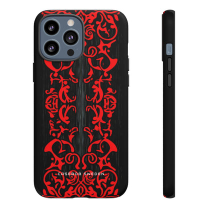 Gothic Crimson Symmetry iPhone 13 - Tough Phone Case