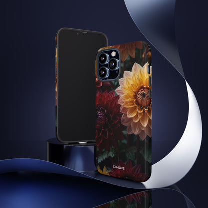 Dahlias Embrace Light - iPhone Case