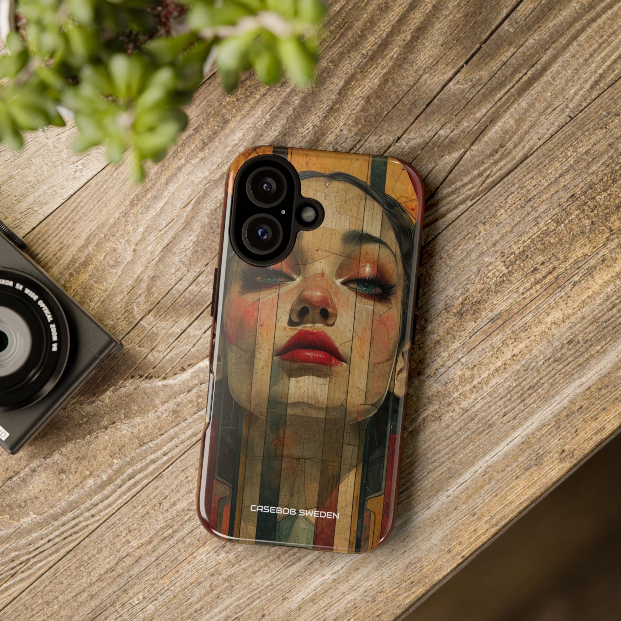 Bold Art Deco Portrait - Tough iPhone 16 Phone Case