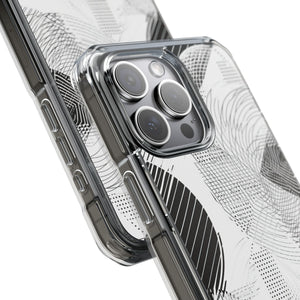 Monochrome Dynamics - Phone Case for iPhone (Clear Impact - Magnetic)