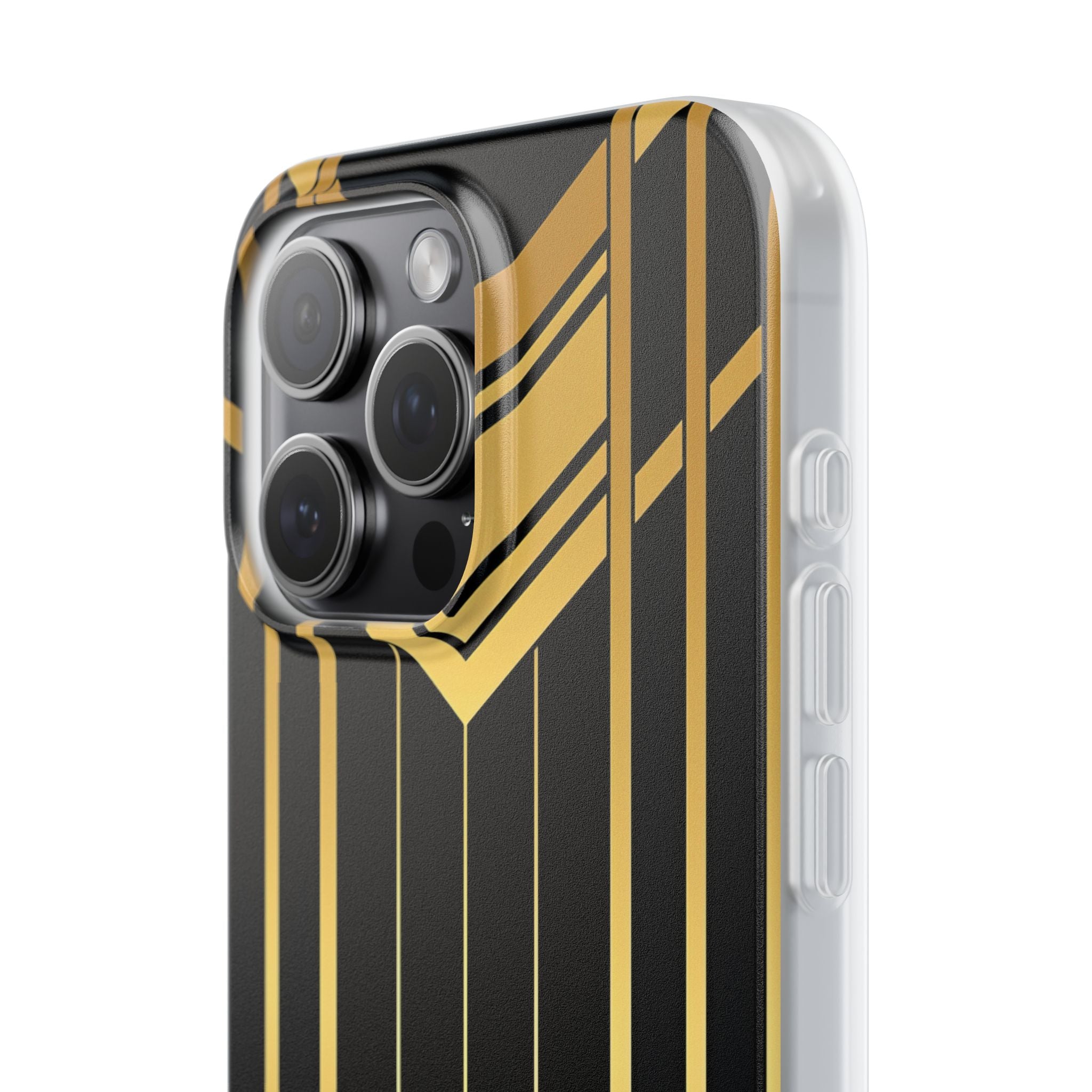 "Golden Art Deco Symmetry in Geometric Elegance" iPhone 15 - Flexi Phone Case