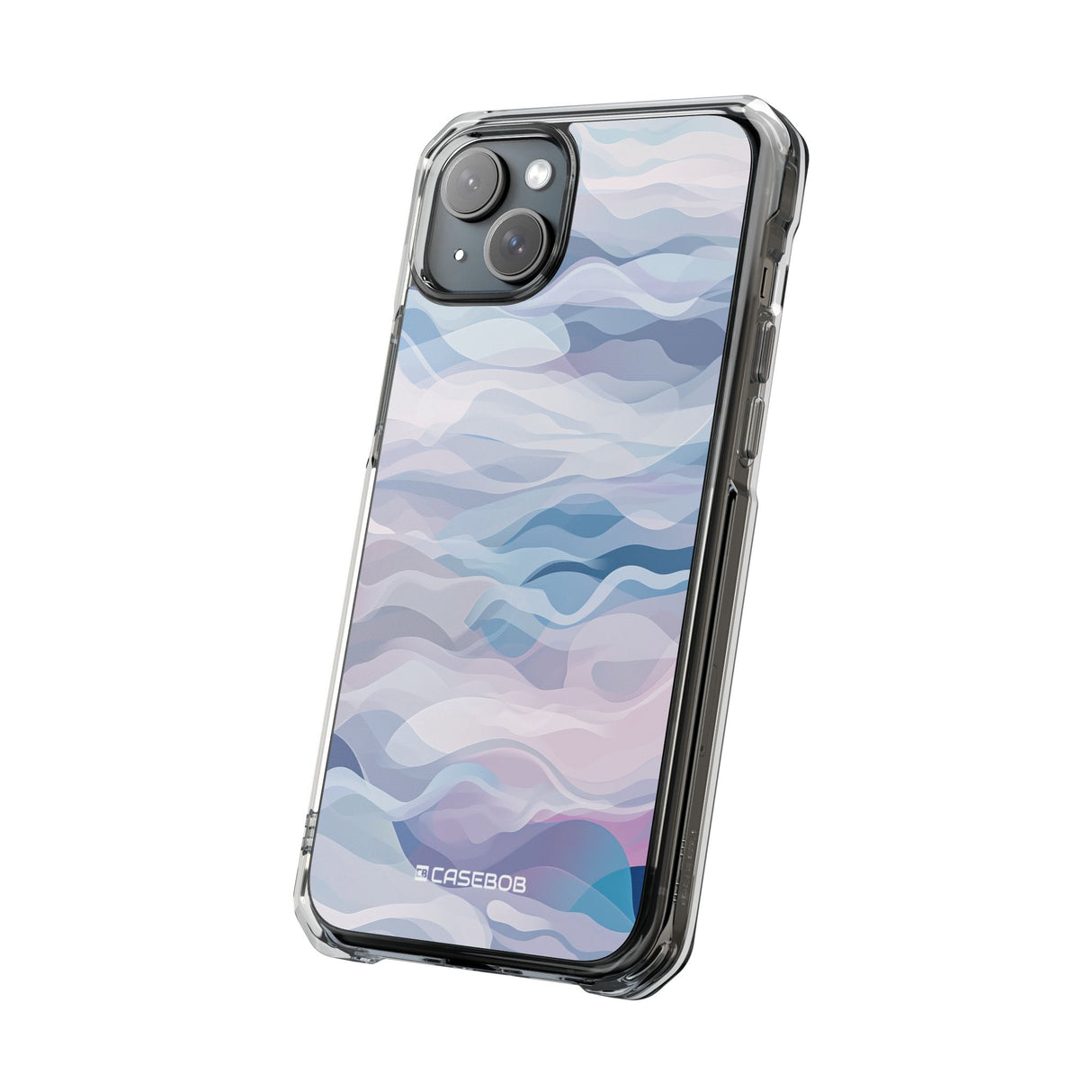 Pantone Serenity Design | Handyhülle für iPhone (Clear Impact Case – magnetisch)