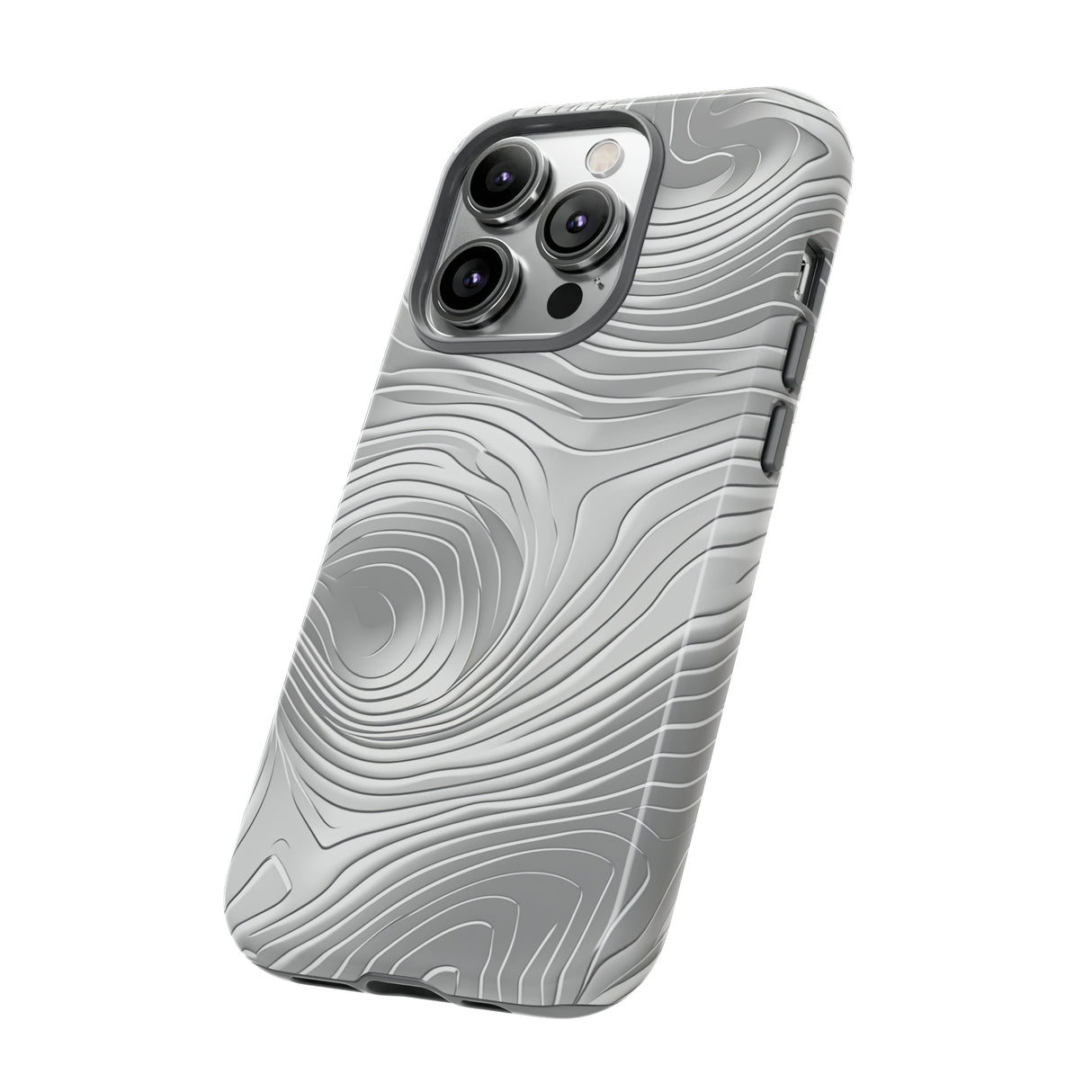 Sleek Grey Abstract Lines Case - Protective Phone Case