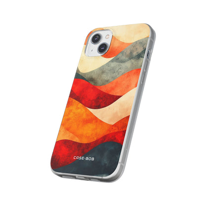 Cracked Wave Sunset iPhone 14 Plus Case - Soft