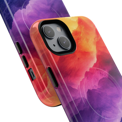 Purple Orange Mountains - Tough + MagSafe® iPhone 14 Phone Case