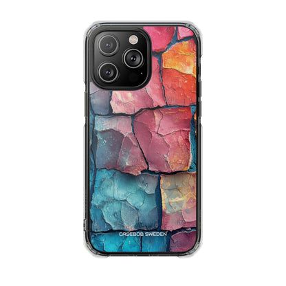 Cracked Earth Mosaic - Clear Impact iPhone 14 Phone Case