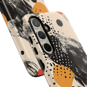 Black Dot Elegance - Protective Phone Case