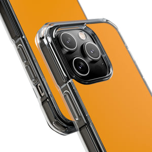 Orange Peel | Handyhülle für iPhone (Clear Impact Case – Magnetisch) 