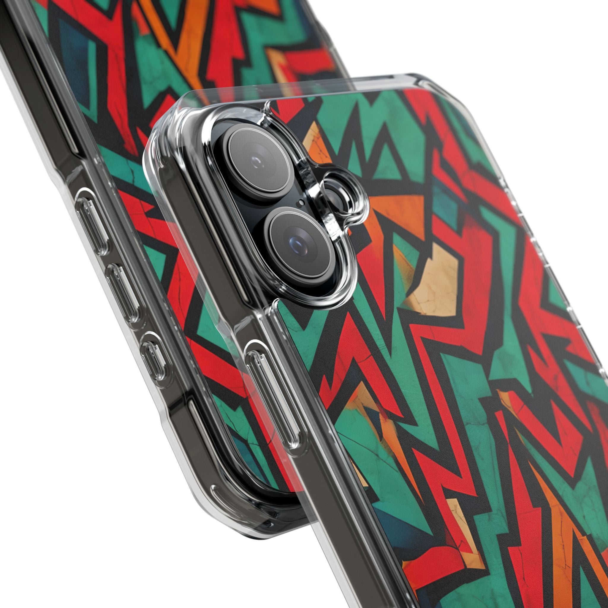 Vivid Geometry Dance iPhone Case - Impact