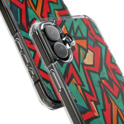 Vivid Geometry Dance iPhone Case - Impact