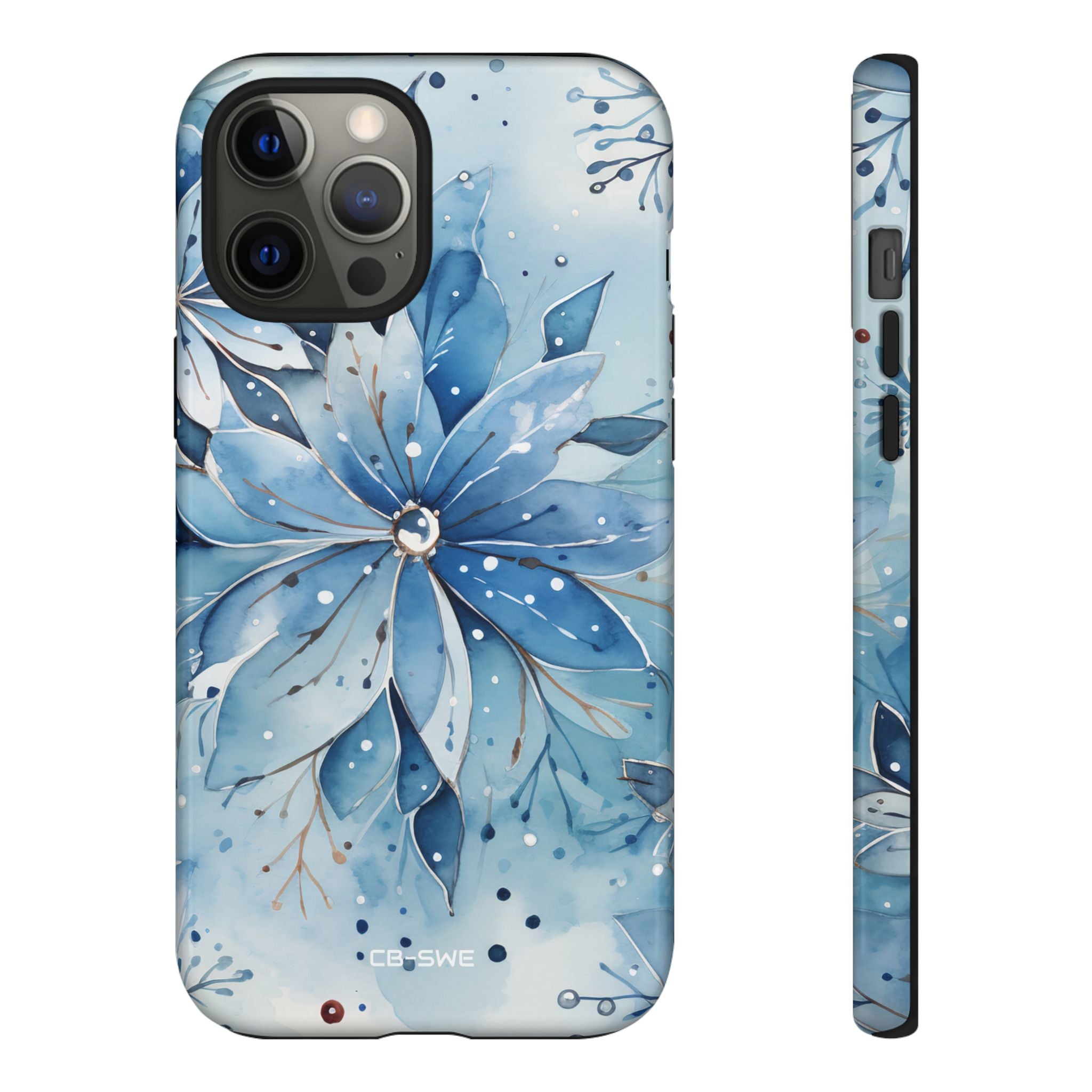 Floral Frost Embrace - iPhone Case