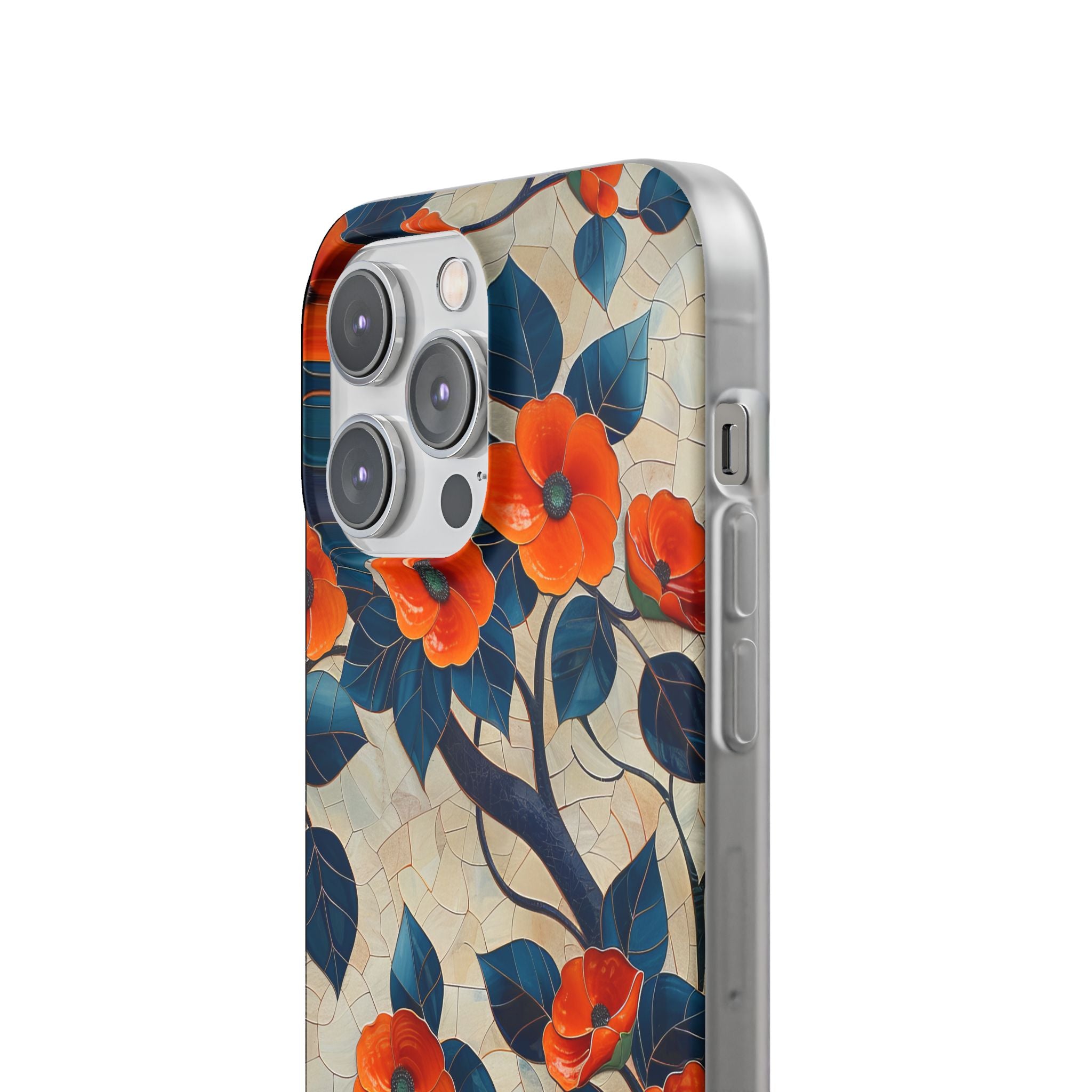 Orange Blossoms Mosaic Harmony iPhone 14 - Flexi Phone Case