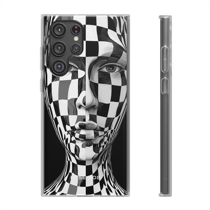 Checkered Face Samsung S22 Ultra Case - Soft