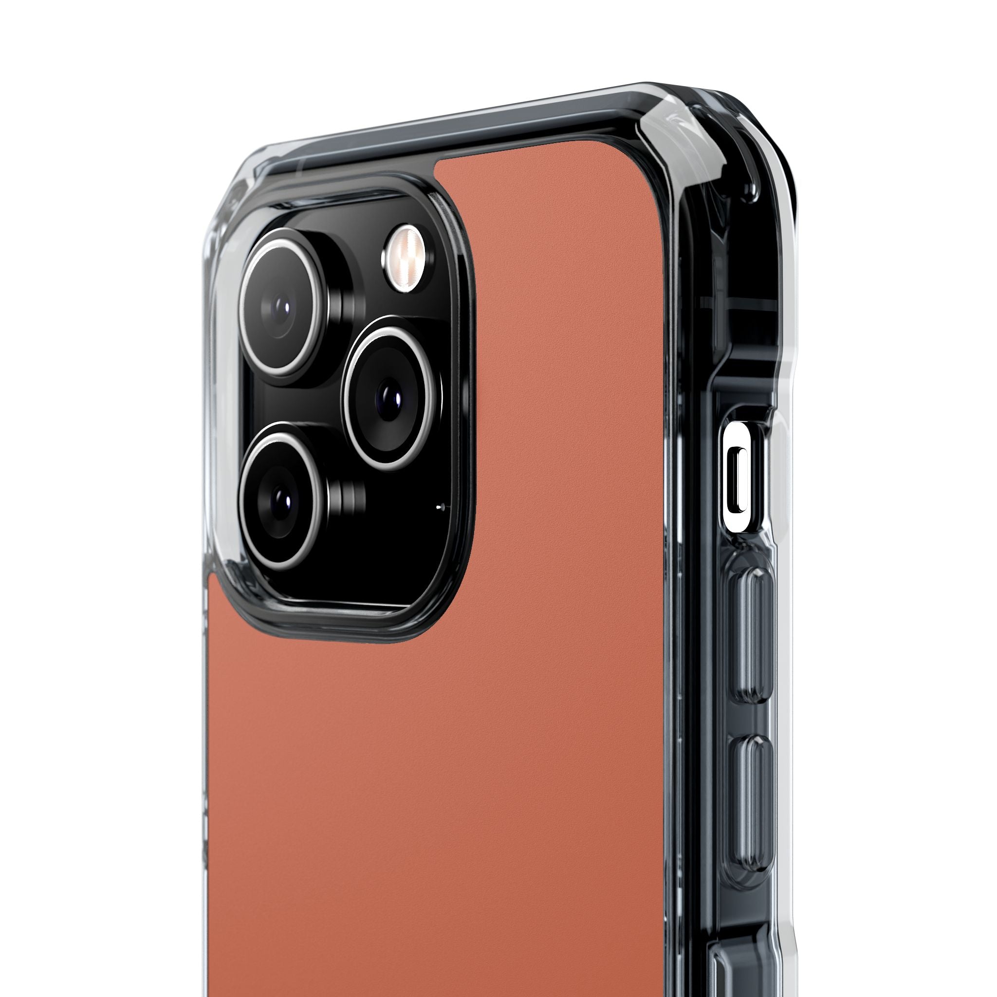 Copper Red - Clear Impact Case for iPhone