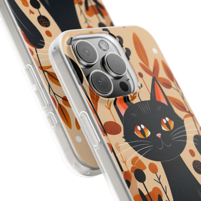 Black Cat Glow iPhone 16 Pro Max Case - Soft