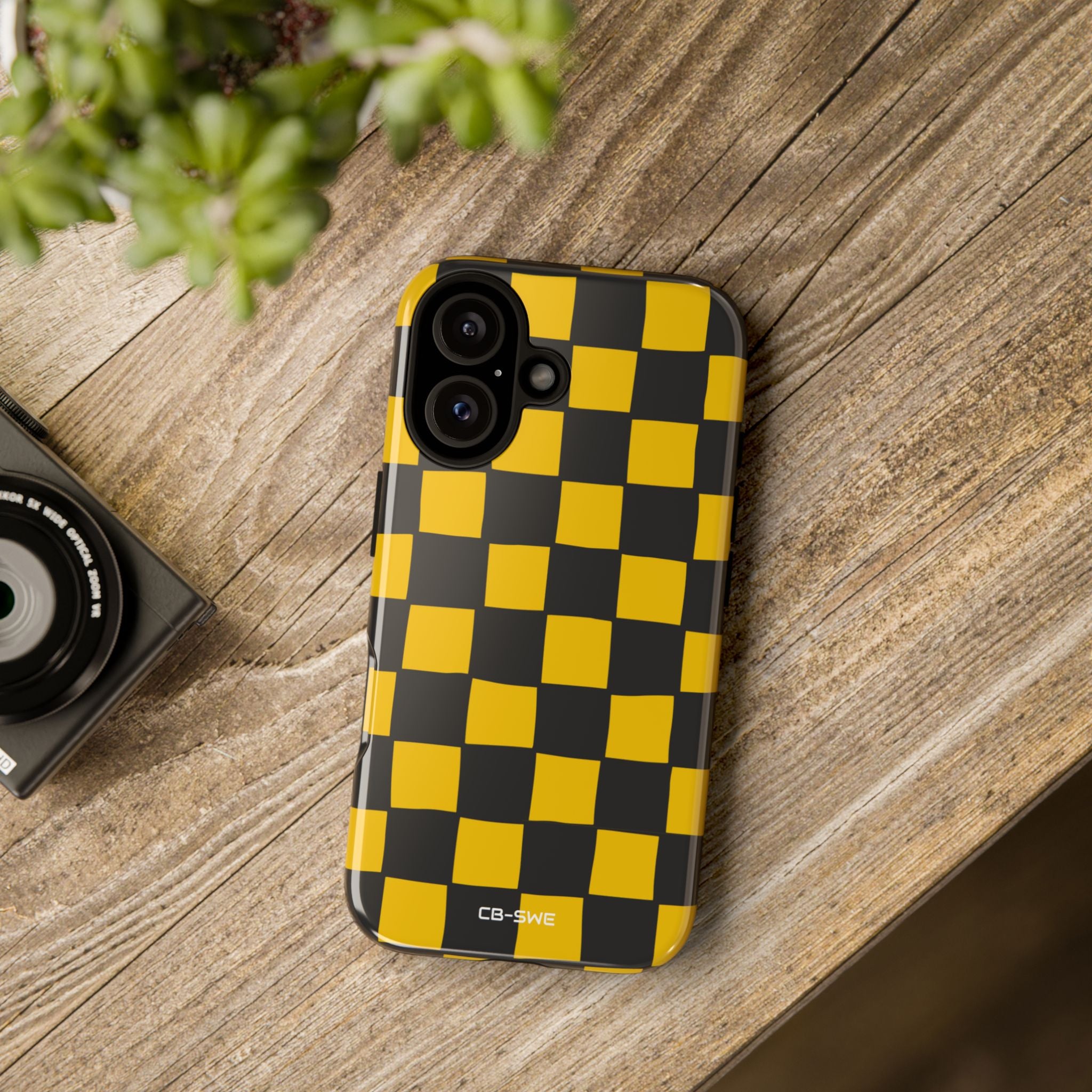 Yellow Squares Dance - iPhone Case